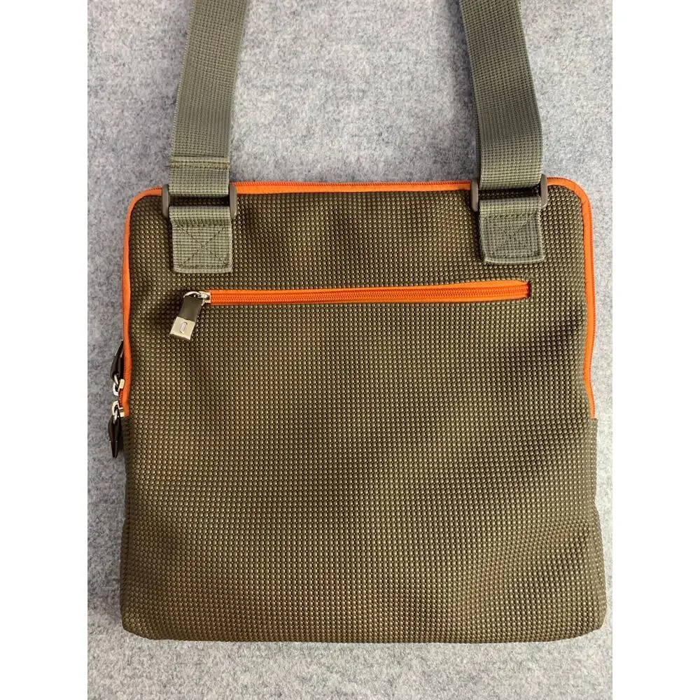 Vintage Urban Oxide UO2 Olive Green Rubber Crossbody Utility Bag, Y2K Messenger